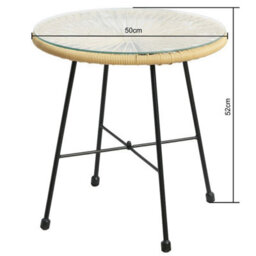 Southbury Designer Egg  String Chair Bistro Garden Set - Natural - thumbnail 6