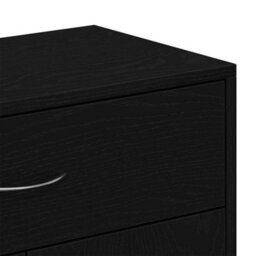 Berkfield Black Oak Sideboard 60X30X75 Cm Made Of Engineered Wood - thumbnail 9