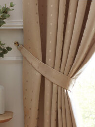 Luxury Living Adiso Pencil Pleat Taped Top Curtains Latte - thumbnail 2