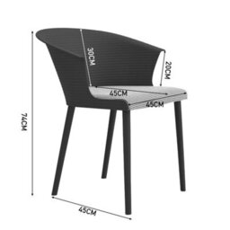 4Pcs/set Dining Chairs Set Plastic Seat Padded Seat Home Dining Room Restaurants - thumbnail 2