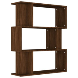 Berkfield Book Cabinet/room Divider Brown Oak 80X24X96 Cm Engineered Wood - thumbnail 2