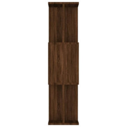 Berkfield Book Cabinet/room Divider Brown Oak 80X24X96 Cm Engineered Wood - thumbnail 6