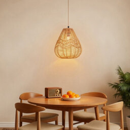 Komore Rattan Boho Pendant Light Household Hanging Lighting Fixture,e27 - thumbnail 2