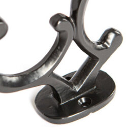 Hammer and Tongs Hammer & Tongs Ornamental Hat & Coat Hook - W30mm X H130mm - Black - thumbnail 3
