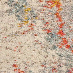 Ivory/multi Rug, 6mm Thick Stain-Resistant Graphics Rug, Abstract Modern Rug For Bedroom, & Dining Room-119Cm X 180Cm - thumbnail 3