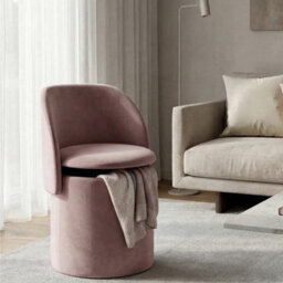 Garden Greatness Blush Versatile Velvet Storage Ottoman Chair - thumbnail 4