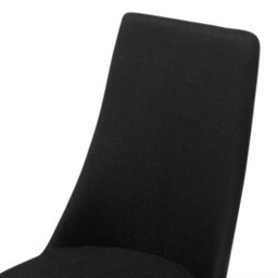 Beliani Set Of 2 Dining Chairs Clayton Fabric Black - thumbnail 8