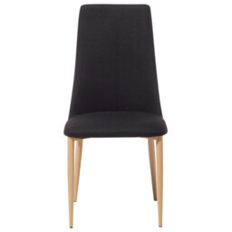 Beliani Set Of 2 Dining Chairs Clayton Fabric Black - thumbnail 4