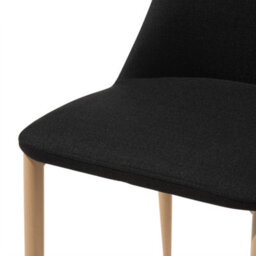 Beliani Set Of 2 Dining Chairs Clayton Fabric Black - thumbnail 9