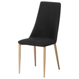 Beliani Set Of 2 Dining Chairs Clayton Fabric Black - thumbnail 5