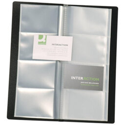 Q-Connect Polypropylene Name Business Card Holder 160 Card Black - thumbnail 2