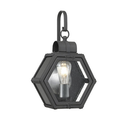 Luminosa Lighting Luminosa Quoizel Heath Outdoor Wall Lantern Mottled Black, Ip44 - image 1