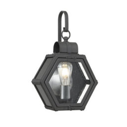 Luminosa Lighting Luminosa Quoizel Heath Outdoor Wall Lantern Mottled Black, Ip44 - thumbnail 1