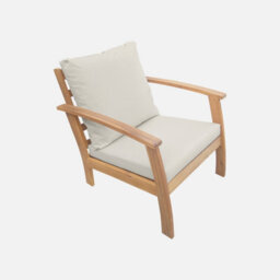 Sweeek - 4-Seater Wooden Garden Sofa Set Natural 123X82.7X74.6 Cm - Ushuaia - thumbnail 3