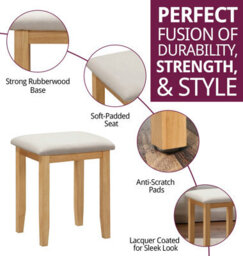 Hallowood Furniture Aston Dressing Stool - thumbnail 2