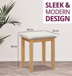 Hallowood Furniture Aston Dressing Stool - thumbnail 3