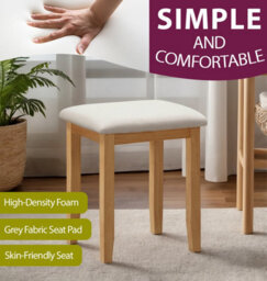 Hallowood Furniture Aston Dressing Stool - thumbnail 5