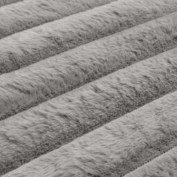 OHS Faux Fur Rug Living Room Ribbed Large Mat Carpet, Grey - 120 X 170Cm - thumbnail 8