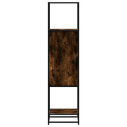 Walplus Highboard Smoked Oak 35.5X35X139 Cm Engineered Wood And Metal - thumbnail 4