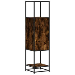 Walplus Highboard Smoked Oak 35.5X35X139 Cm Engineered Wood And Metal - thumbnail 7