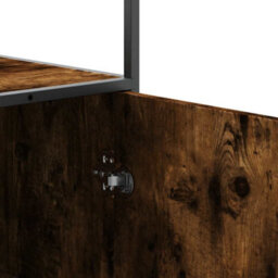 Walplus Highboard Smoked Oak 35.5X35X139 Cm Engineered Wood And Metal - thumbnail 9