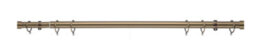 Lister Cartwright 28mm Antique Brass Fixed Metal Curtain Pole Set Rings With Stopper Finial(300 Cm) - thumbnail 3