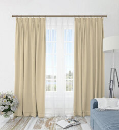 Lister Cartwright 28mm Antique Brass Fixed Metal Curtain Pole Set Rings With Stopper Finial(300 Cm) - thumbnail 4