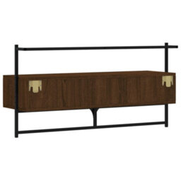Berkfield Classic Tv Cabinet Wall-Mounted Brown Oak 100.5X30X51 Cm Engineered Wood - thumbnail 8