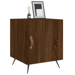 Berkfield Bedside Cabinets 2 Pcs Brown Oak 40X40X50 Cm Engineered Wood - thumbnail 4
