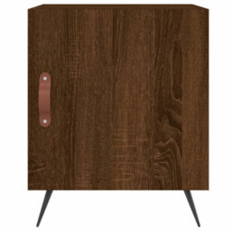 Berkfield Bedside Cabinets 2 Pcs Brown Oak 40X40X50 Cm Engineered Wood - thumbnail 6