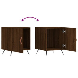 Berkfield Bedside Cabinets 2 Pcs Brown Oak 40X40X50 Cm Engineered Wood - thumbnail 9