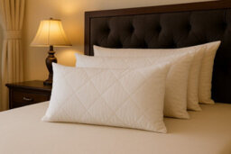 "ARLinens Pack Of 4 Quilted Pillows Bounce Back Rectangular Antiallergy Extra Fill 29""x19""" - thumbnail 1