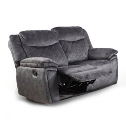 Furnishings For Less UK Brianna Grey Full Fabric Manual Reclining Sofa Suite - thumbnail 2