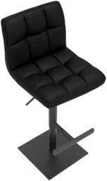 Lamboro Deluxe Allegro Bar Stool, Luxury Frame In Matt Black With Weighted Base , Kitchen Bar Stool, Black - thumbnail 6