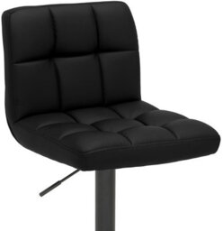 Lamboro Deluxe Allegro Bar Stool, Luxury Frame In Matt Black With Weighted Base , Kitchen Bar Stool, Black - thumbnail 7
