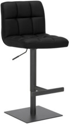 Lamboro Deluxe Allegro Bar Stool, Luxury Frame In Matt Black With Weighted Base , Kitchen Bar Stool, Black - thumbnail 1