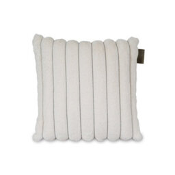 rucomfy Beanbags Rucomfy Ribbed Faux Fur 45X45Cm  Cushion - Ivory Cosy Luxury Home Decor Pillow - thumbnail 2