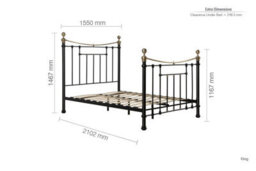 Birlea Bronte King Bed Frame In Black - thumbnail 9