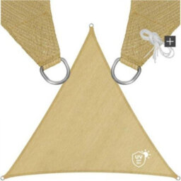 Beige 2Mx2M Triangular Oxford Shade Sail - thumbnail 2