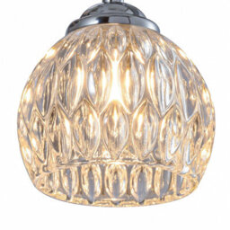 Harper Living Modern 5 Light Semi-Flush Ceiling Light, G9 Cap Type, Polished Chrome Finish, Glass Shades Included, Bulbs Not Included - thumbnail 4