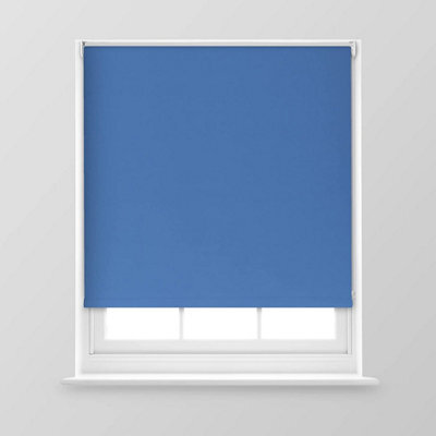 A.unique Home Premium Trimmable Thermal Blackout Roller Window Blind - 2Ft - Royal Blue - 60Cm (W) X 170Cm (L) - image 1