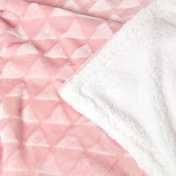 Homescapes Blush Pink Geometric Triangle Velvet Throw, 160 X 200 Cm - thumbnail 5