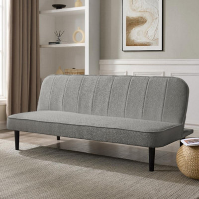 Home Detail Begonia Clic-Clac Sofa Bed With Black Legs, Grey Boucle - image 1