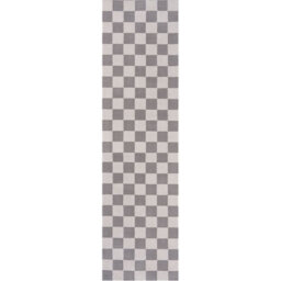 The Rugs Loft Light Grey And Ivory Checkerboard Living Room Area Rug And Runners Soft Pile - thumbnail 9