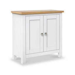 Farro White Small 2 Door Cabinet - Fully Assembled By Roseland Furniture