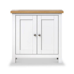 Farro White Small 2 Door Cabinet - Fully Assembled By Roseland Furniture - thumbnail 3