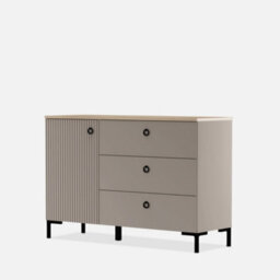 Heze Furniture Bella 3 Drawers 1 Door Modern Loft Style Sideboard - thumbnail 3