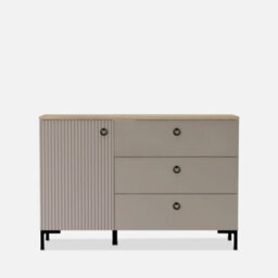 Heze Furniture Bella 3 Drawers 1 Door Modern Loft Style Sideboard - thumbnail 1