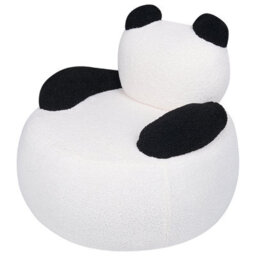 Beliani Kids Armchair Panda Viby Boucle White - thumbnail 6