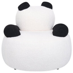 Beliani Kids Armchair Panda Viby Boucle White - thumbnail 5